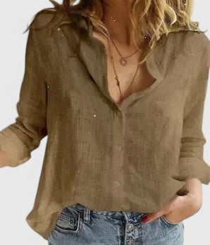 Bluse Damen Romantisch V-Ausschnitt Botanischer Druck