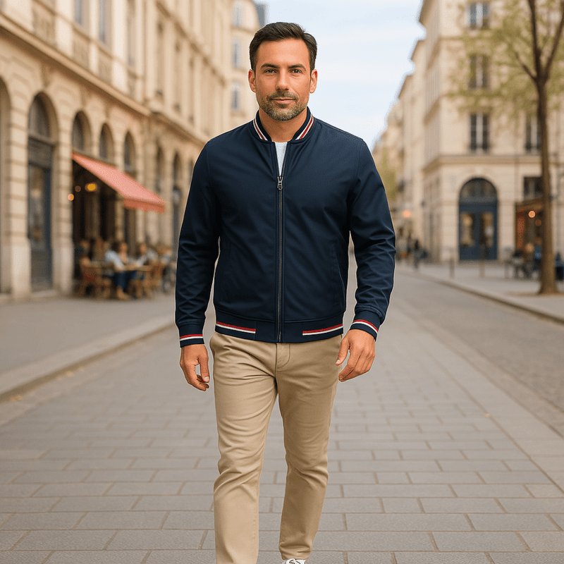 Mason | Klassische Bomberjacke – Leichte Windjacke mit Reißverschluss 1