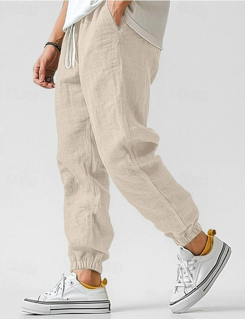 Stoffhose Herren Relaxed Fit Sommer Freizeit