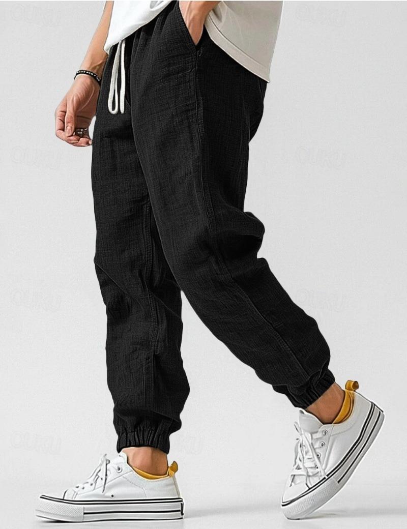 Stoffhose Herren Relaxed Fit Sommer Freizeit
