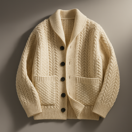 Zion | Herren Strickjacke mit Schalkragen