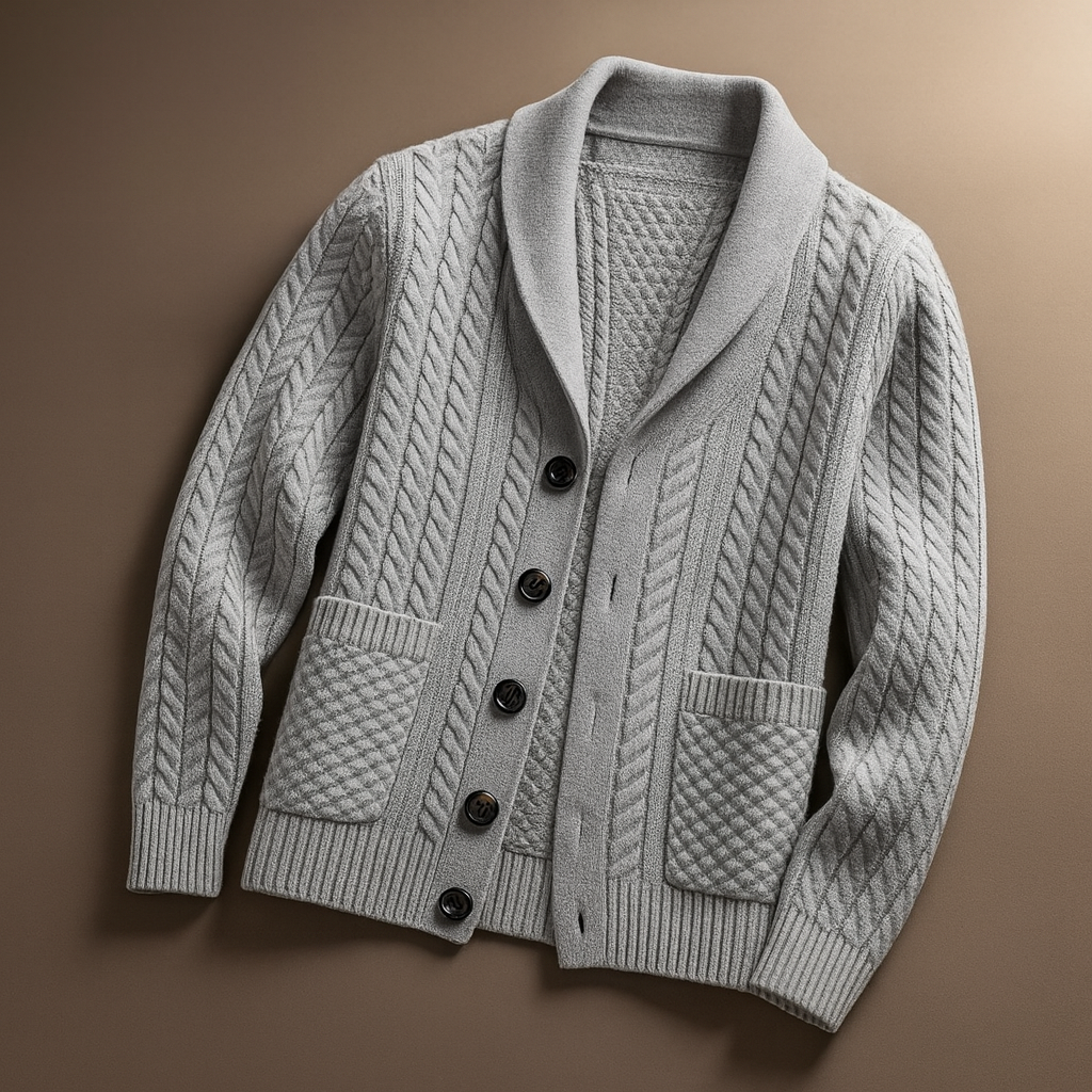 Zion | Herren Strickjacke mit Schalkragen