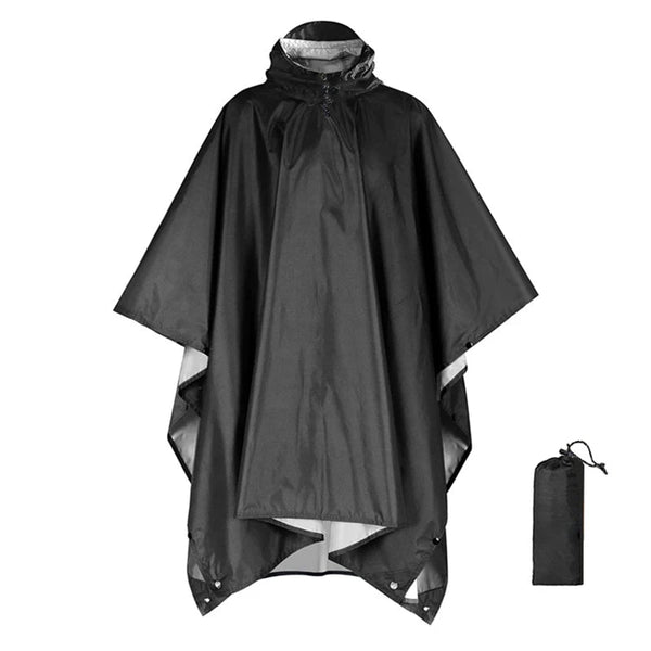 Militär-Regenmantel | 3-in-1 Regenjacke mit Kapuze & Ripstop-Nylon | Vielseitiger Poncho für alle Wetterbedingungen