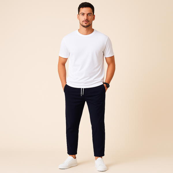 Moderne Slim-Fit-Hose für Herren mit Kordelzug | Bequeme Freizeit- und Sporthose