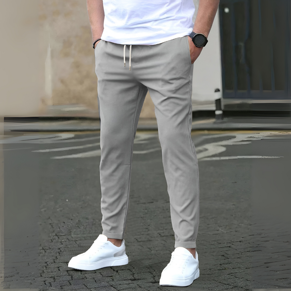 Moderne Slim-Fit-Hose für Herren mit Kordelzug | Bequeme Freizeit- und Sporthose 4