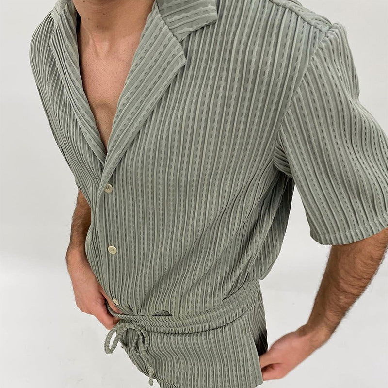 Modisches Freizeitset für Herren | Kurzarmoberteil & Shorts aus Baumwolle | Bequem und Stilvoll für Entspannte Tage 1