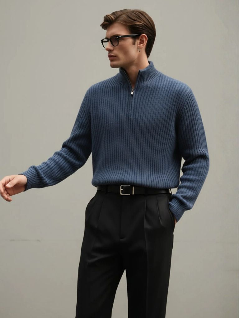 Classic Highland Quarter-Zip Sweater - Cross & Crown