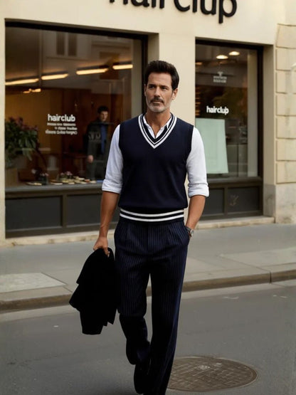 Cross & Crown Classic Strickweste - Old Money Collection