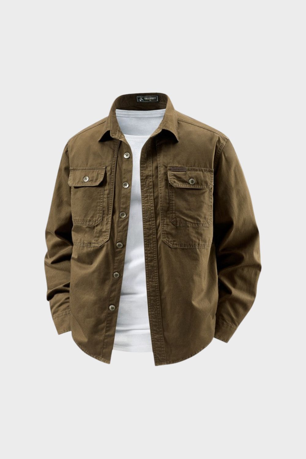 Hemd Herren Regular Fit Casual mit Brusttaschen und Knopfleiste