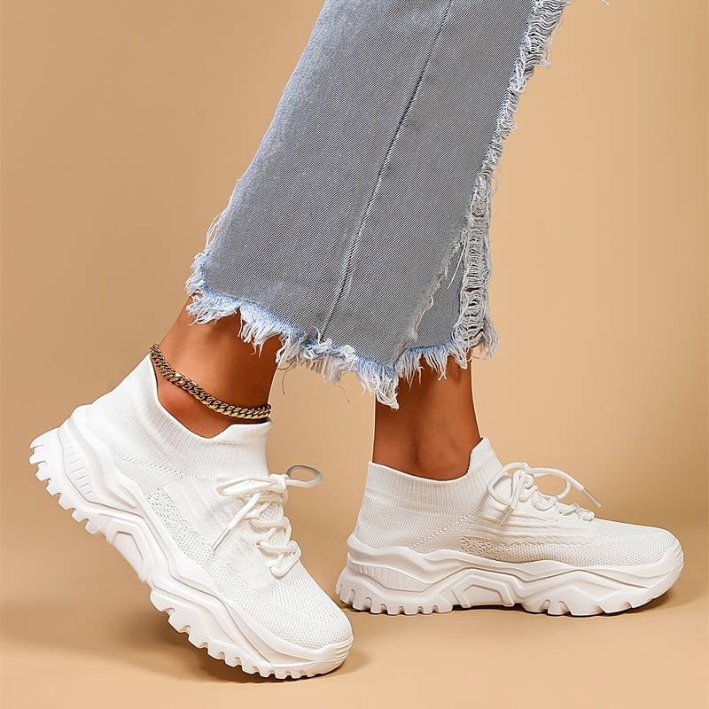 Nienke | Weiße Sneaker Damen mit Atmungsaktivem Design | Ergonomische Passform für Optimalen Komfort 3