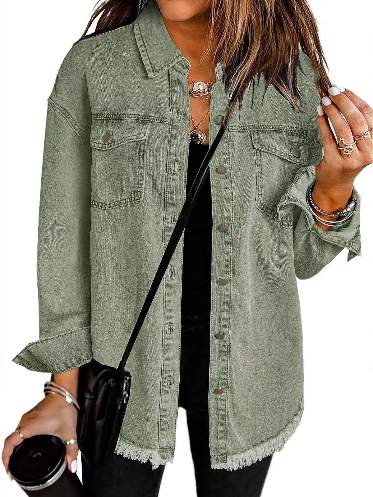 Jeansjacke Damen Relaxed Fit Casual