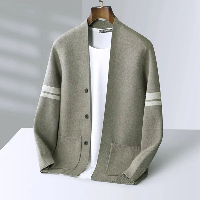 Cardigan Damen Tailliert Minimalistisch Freizeit