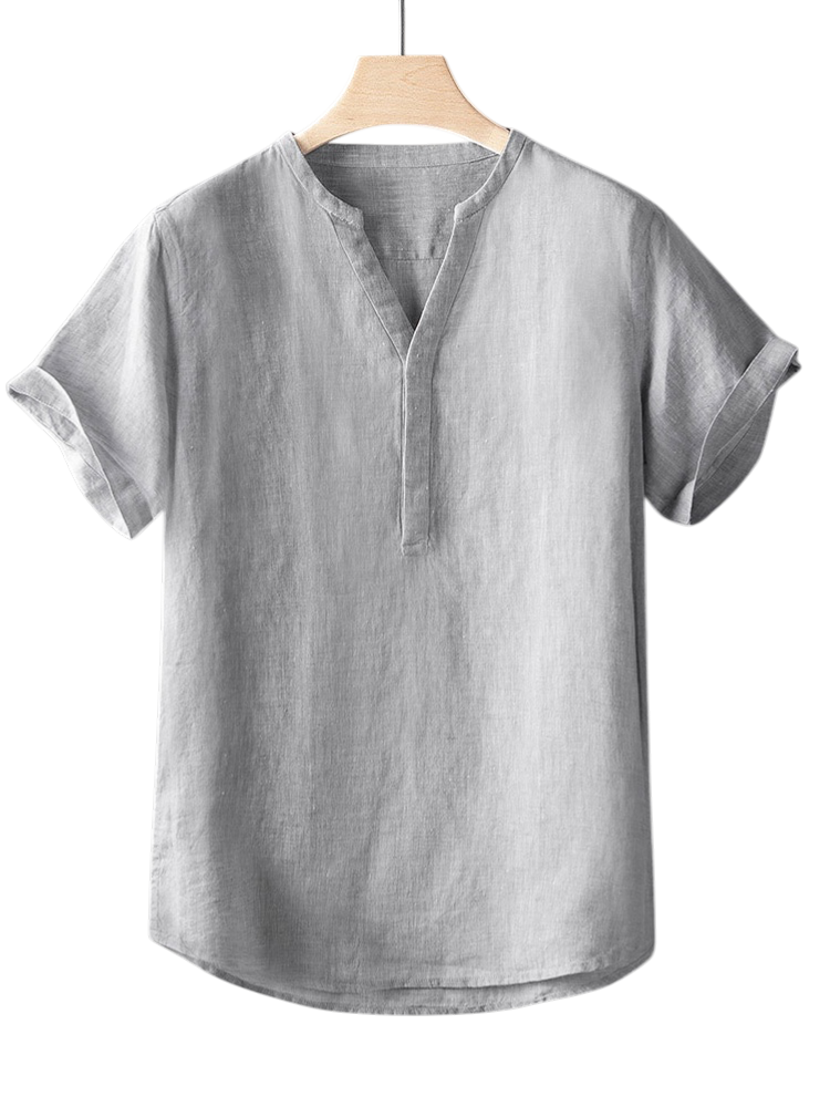 Hemd Herren Kurzarm Minimalistisch Sommer Regular Fit