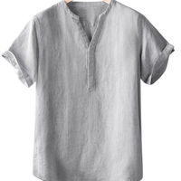 Hemd Herren Kurzarm Minimalistisch Sommer Regular Fit