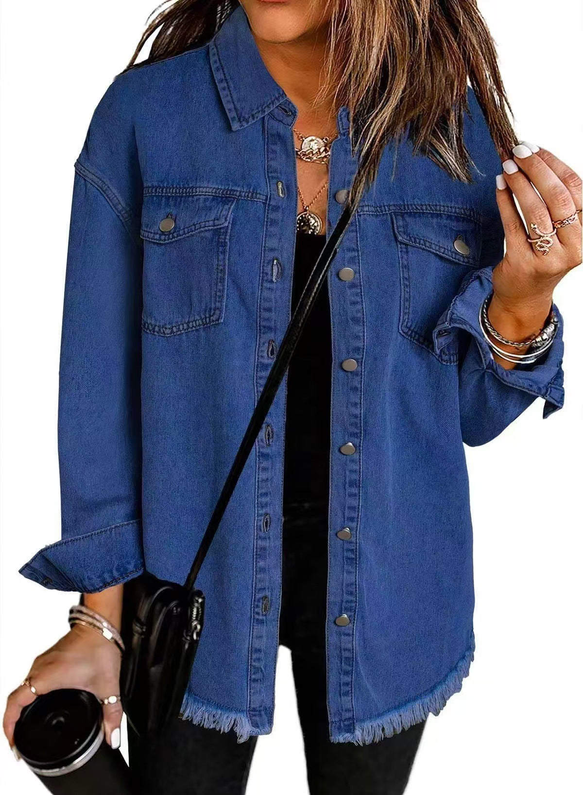 Jeansjacke Damen Relaxed Fit Casual