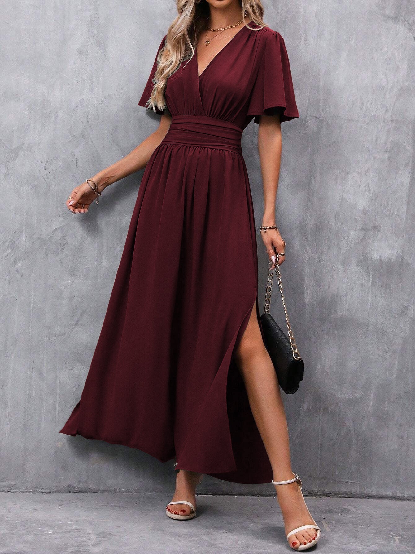 Amalia | Maxikleid Damen Wickelkleid Boho Elegant Sommer Festlich