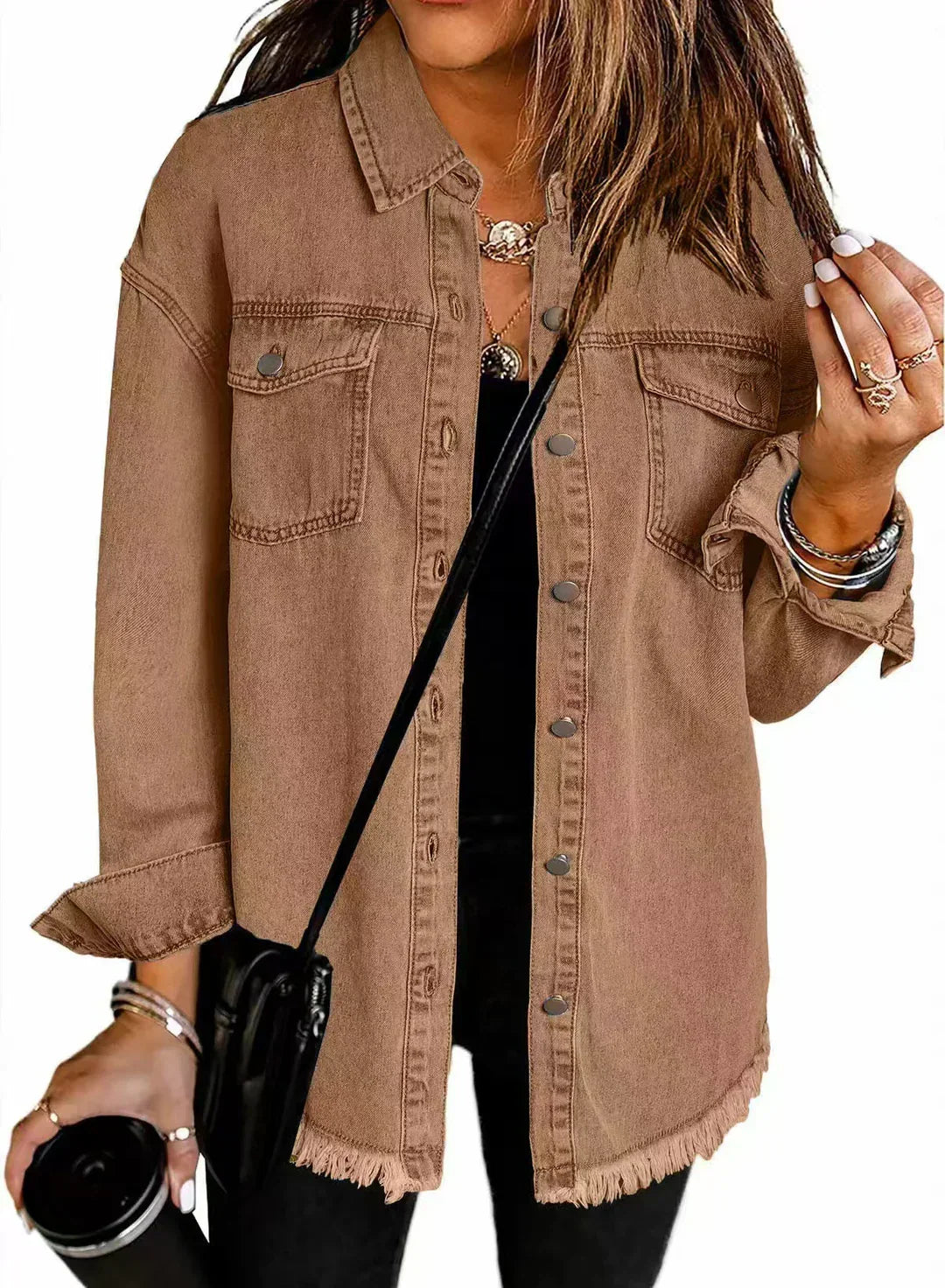 Jeansjacke Damen Relaxed Fit Casual