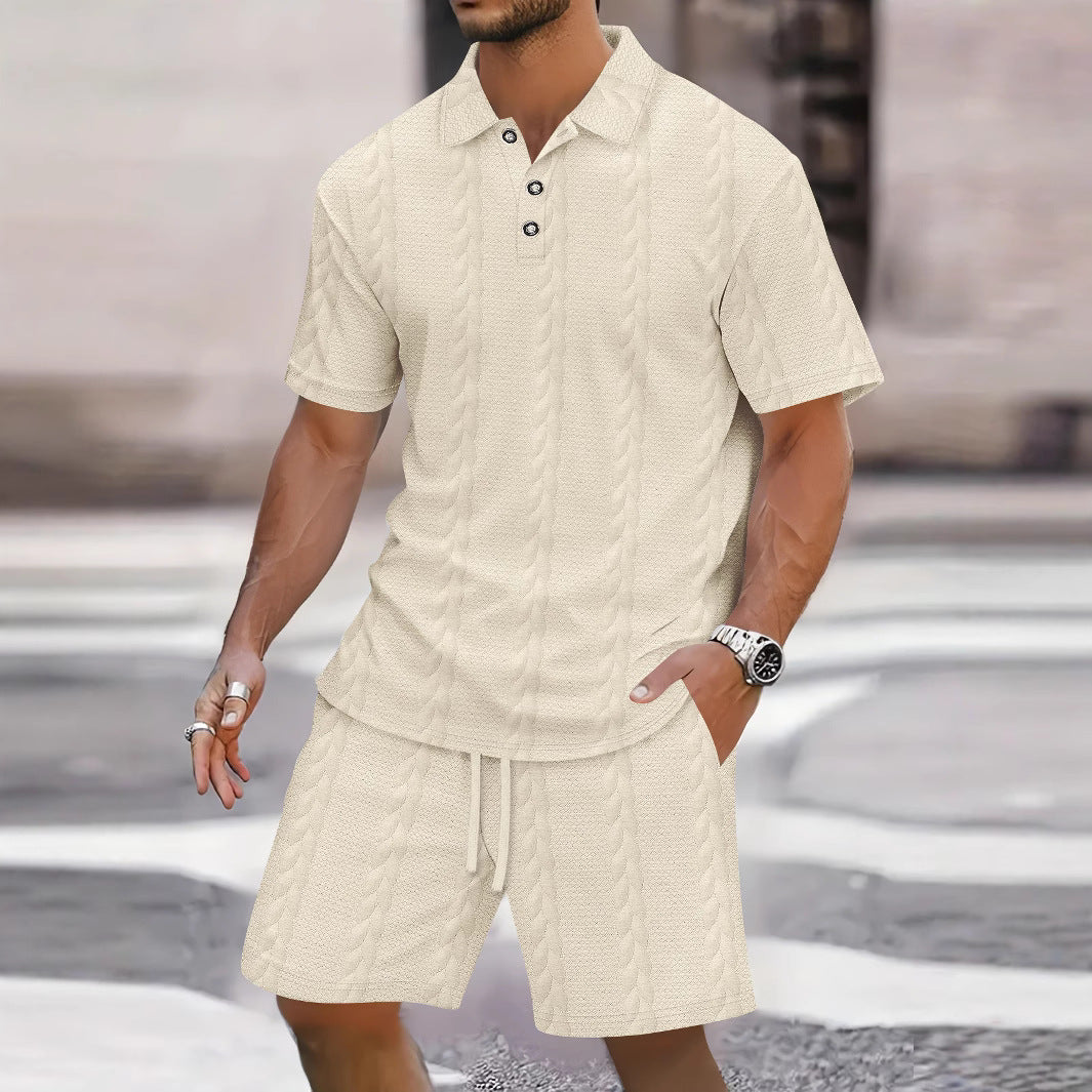 Kurzarmhemd und Bermuda Herren Regular Fit Sommer Freizeit