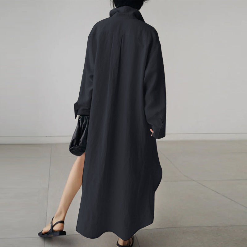 Ada | Hemdblusenkleid Damen Oversize Atmungsaktiv Sommer Casual