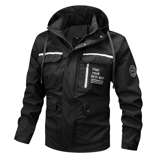 Regenjacke Herren Wasserfest Winddicht Outdoor Freizeit