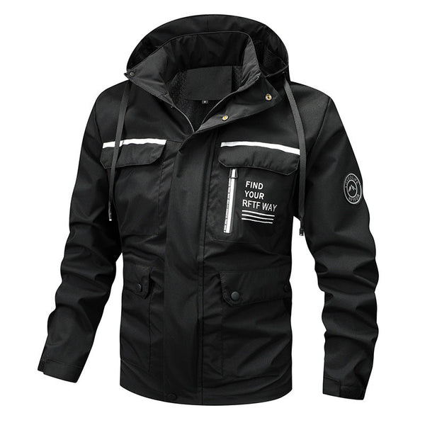 Regenjacke Herren Wasserfest Winddicht Outdoor Freizeit