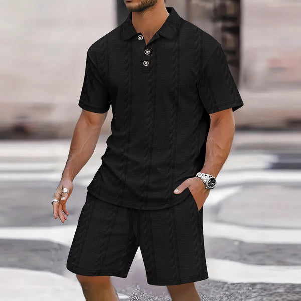 Kurzarmhemd und Bermuda Herren Regular Fit Sommer Freizeit