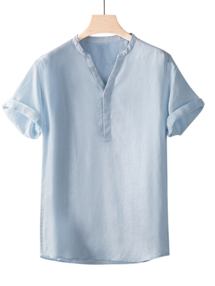 Hemd Herren Kurzarm Minimalistisch Sommer Regular Fit