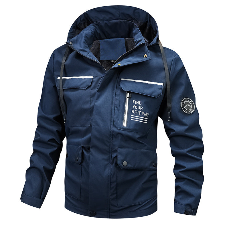 Regenjacke Herren Wasserfest Winddicht Outdoor Freizeit