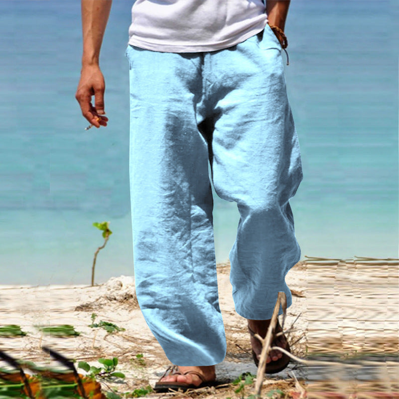 Stoffhose Herren Relaxed Fit Freizeit Sommer