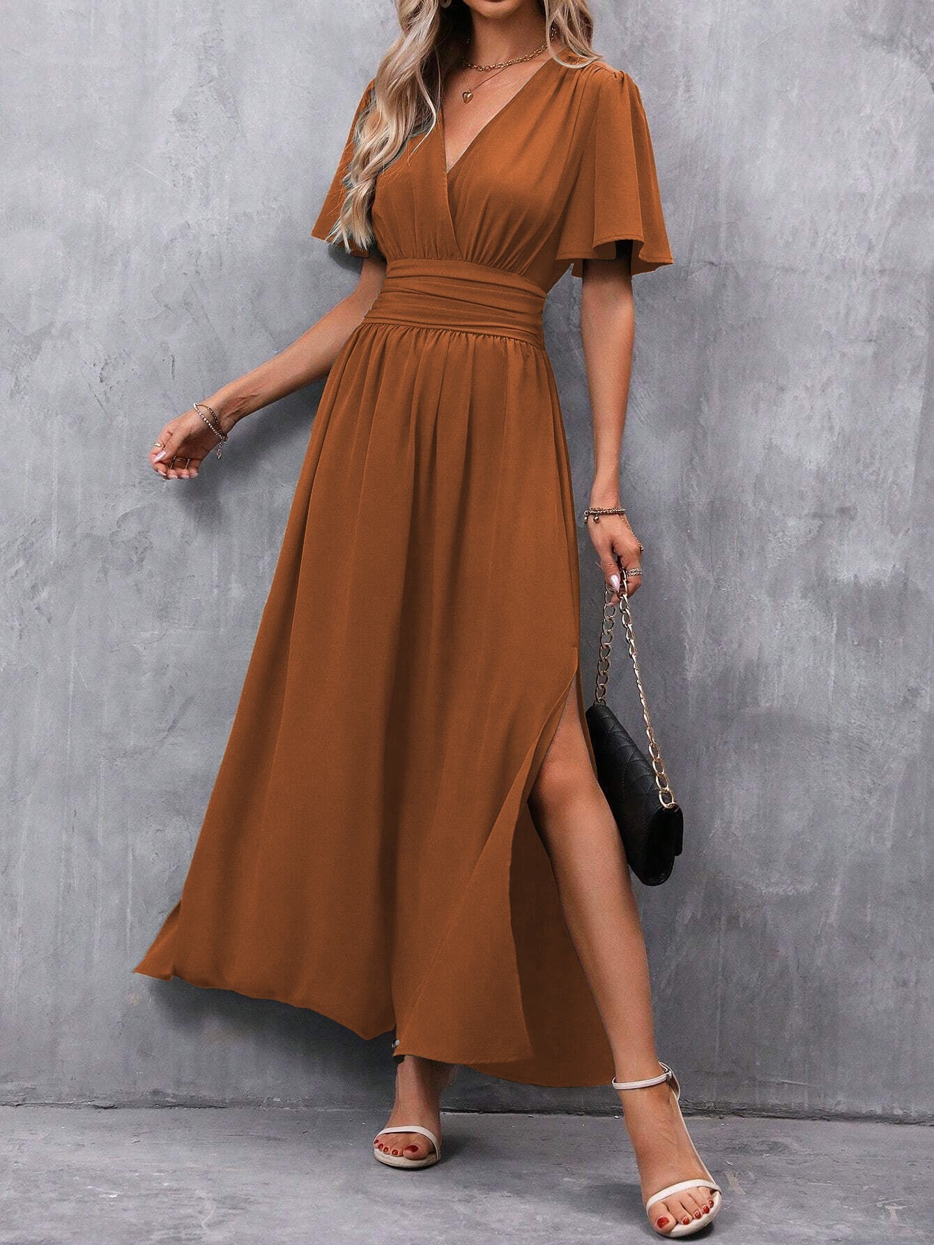 Amalia | Maxikleid Damen Wickelkleid Boho Elegant Sommer Festlich