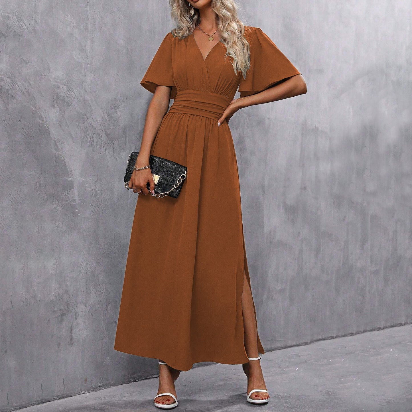 Amalia | Maxikleid Damen Wickelkleid Boho Elegant Sommer Festlich