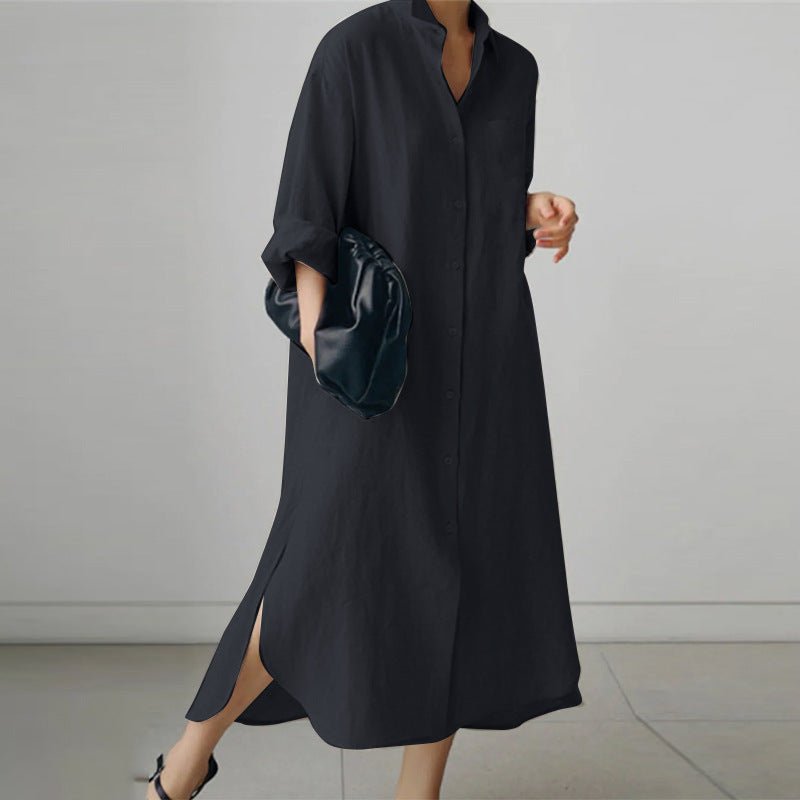 Ada | Hemdblusenkleid Damen Oversize Atmungsaktiv Sommer Casual