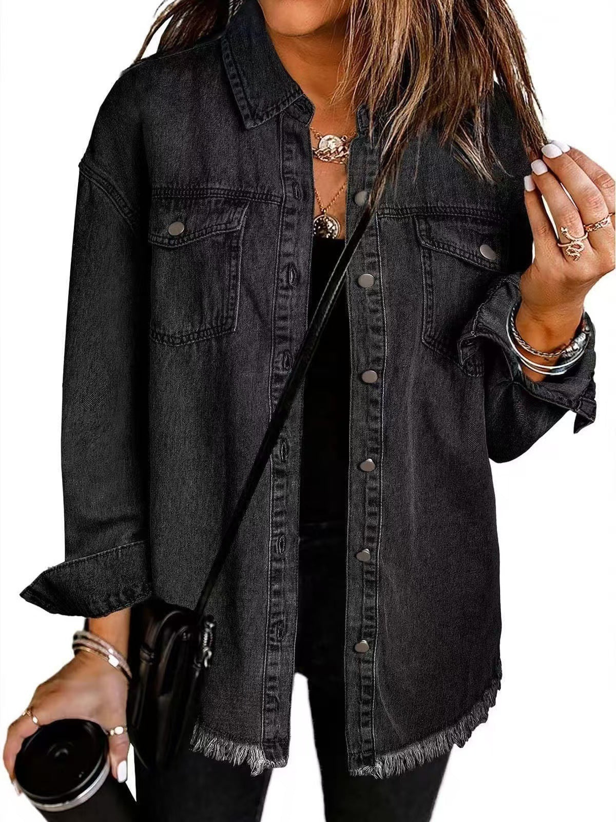 Jeansjacke Damen Relaxed Fit Casual