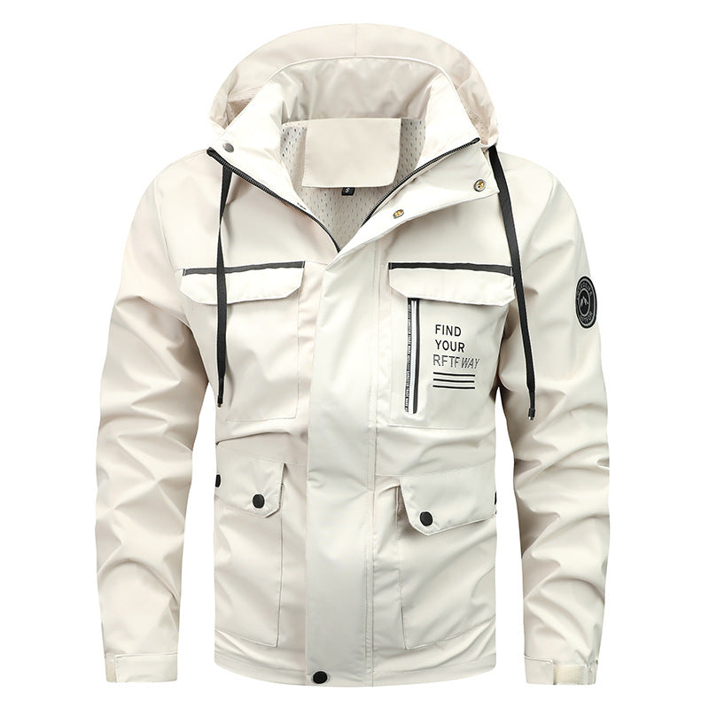 Regenjacke Herren Wasserfest Winddicht Outdoor Freizeit