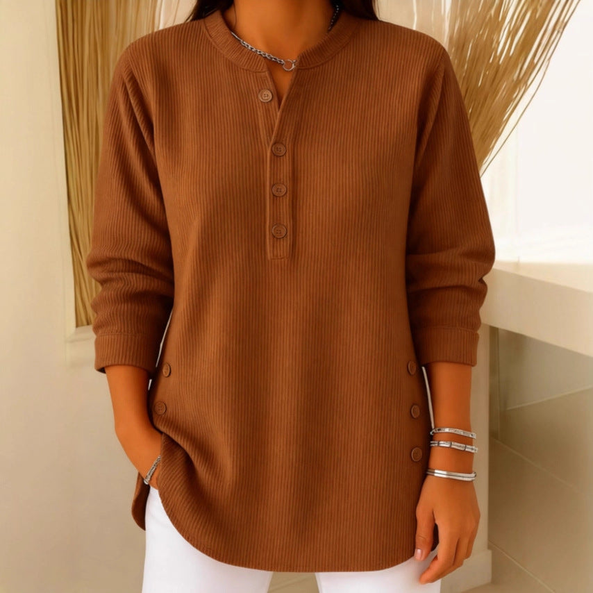 Tunika Damen Lockerer Schnitt Casual Stretch Fließend