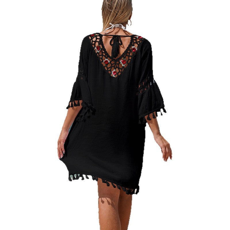 Strandkleid Damen Leicht Sommer Casual Regular Fit