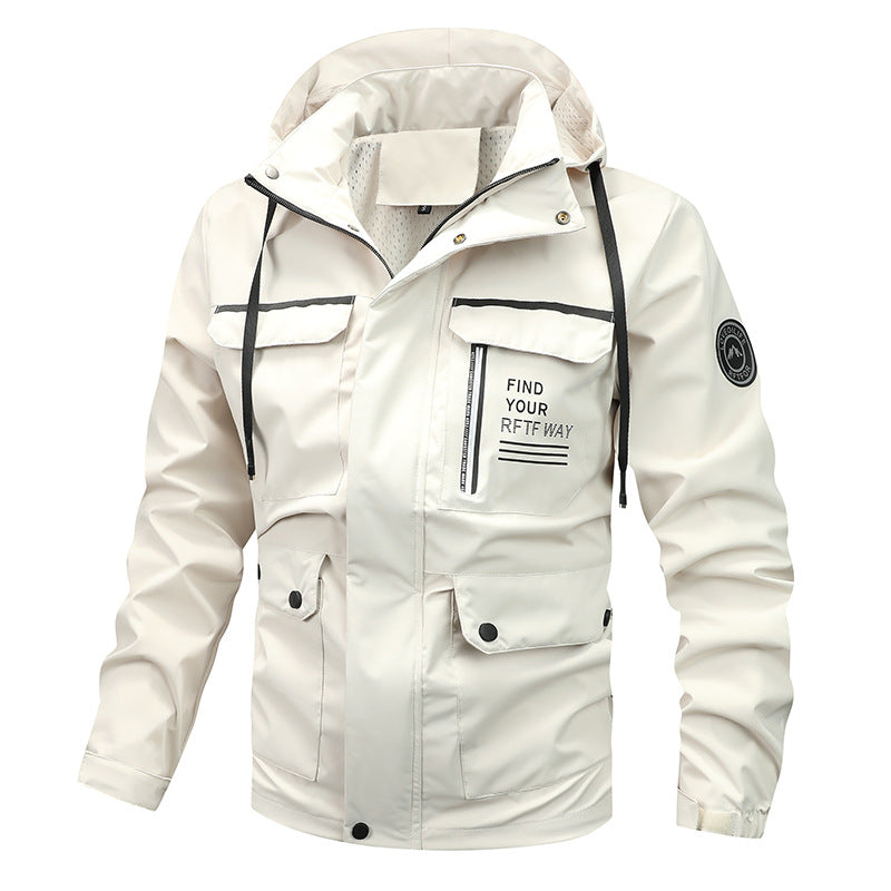 Regenjacke Herren Wasserfest Winddicht Outdoor Freizeit