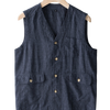 Weste Damen Leicht Sommer Casual Indigo Waschung