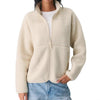 Damen Fleecejacke Regular Fit Freizeit mit hohem Kragen und Reißverschlusstaschen