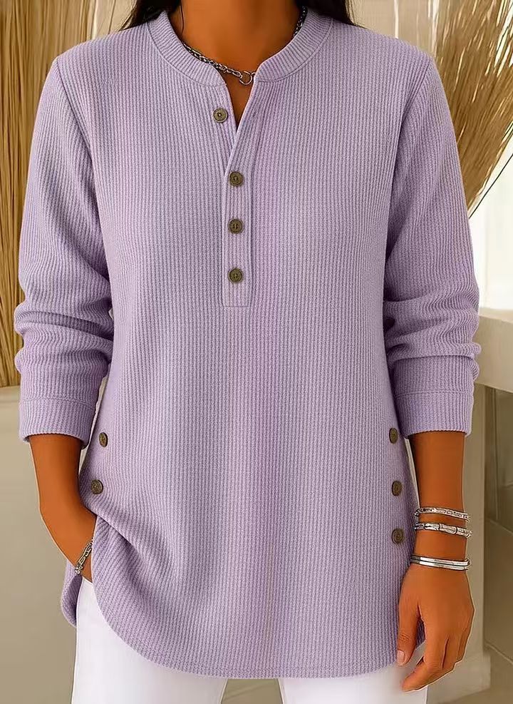 Tunika Damen Lockerer Schnitt Casual Stretch Fließend