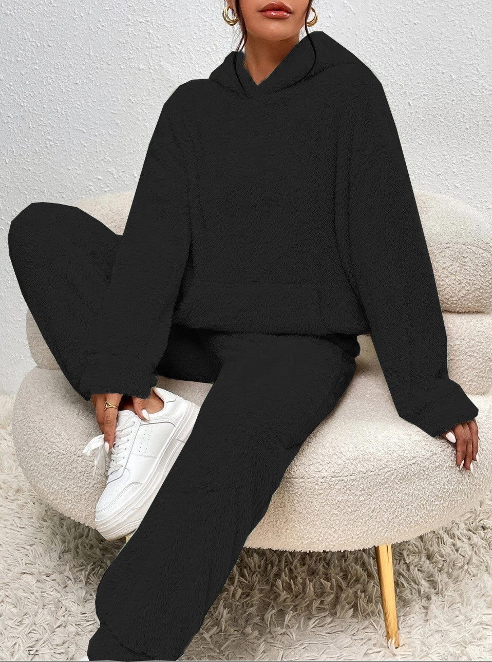 Damen Loungeset Oversize Hoodie und Jogginghose Freizeit
