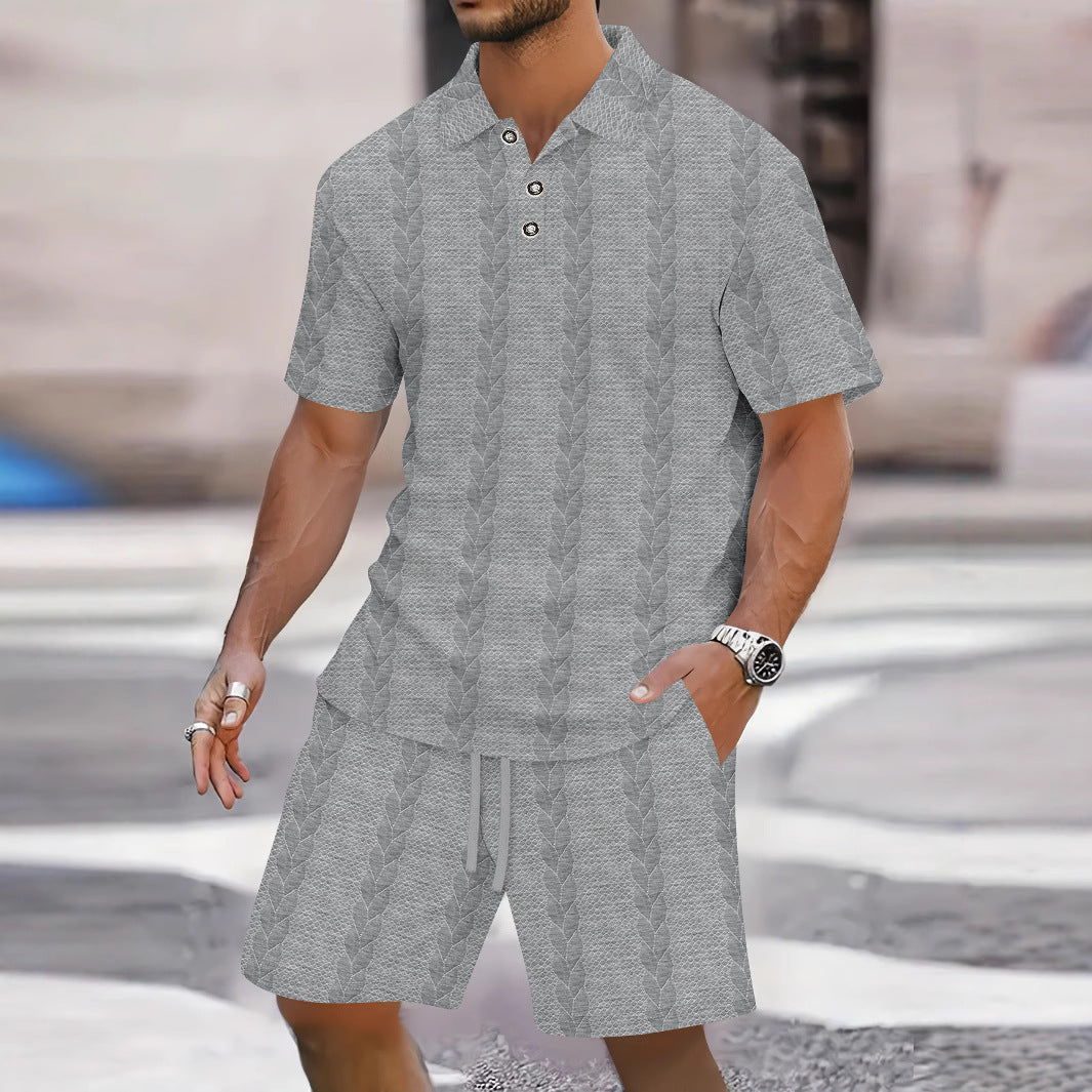 Kurzarmhemd und Bermuda Herren Regular Fit Sommer Freizeit