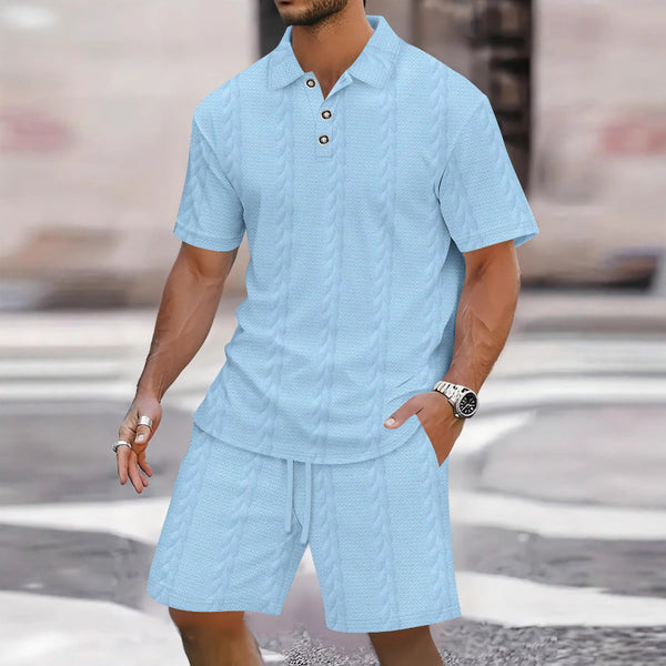 Kurzarmhemd und Bermuda Herren Regular Fit Sommer Freizeit
