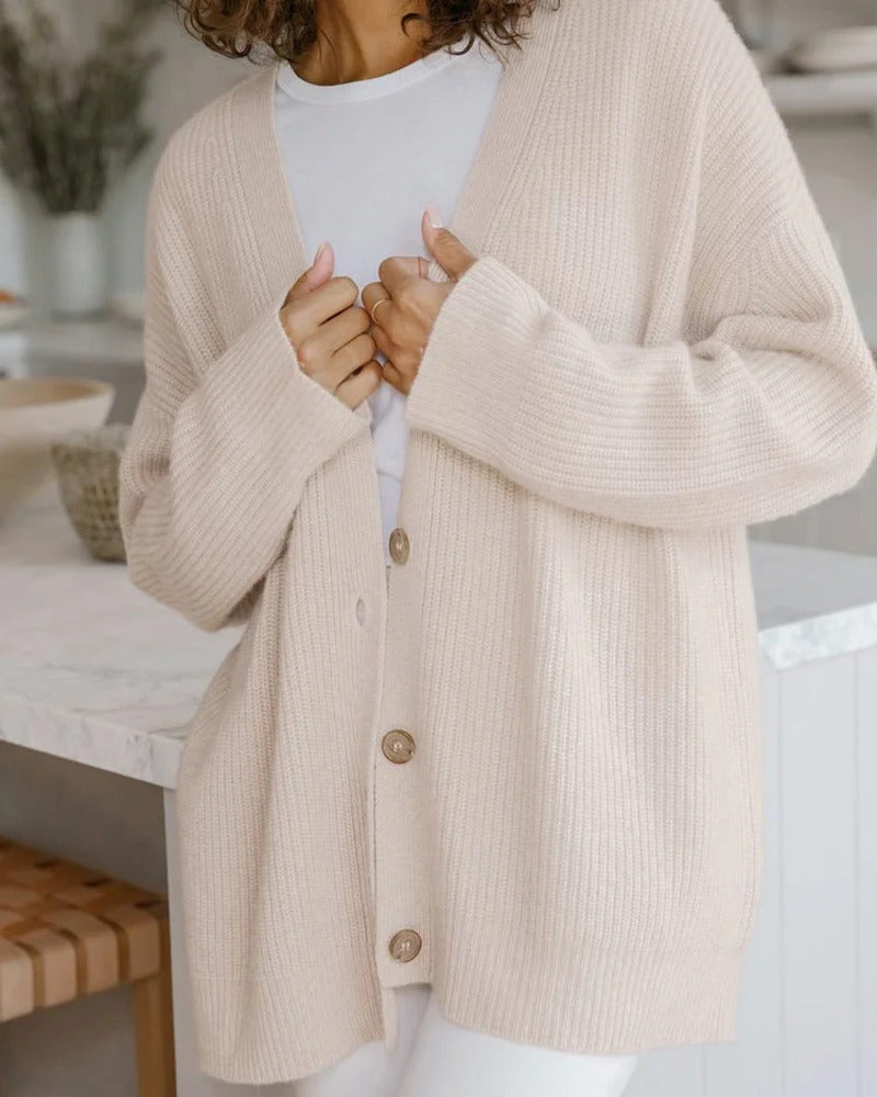 Damen Cocoon Cardigan im lockeren Schnitt