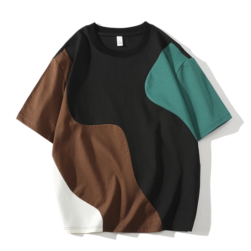 Oversize T-Shirt für Männer in Kontrastfarben für Streetwear und Freizeit 0
