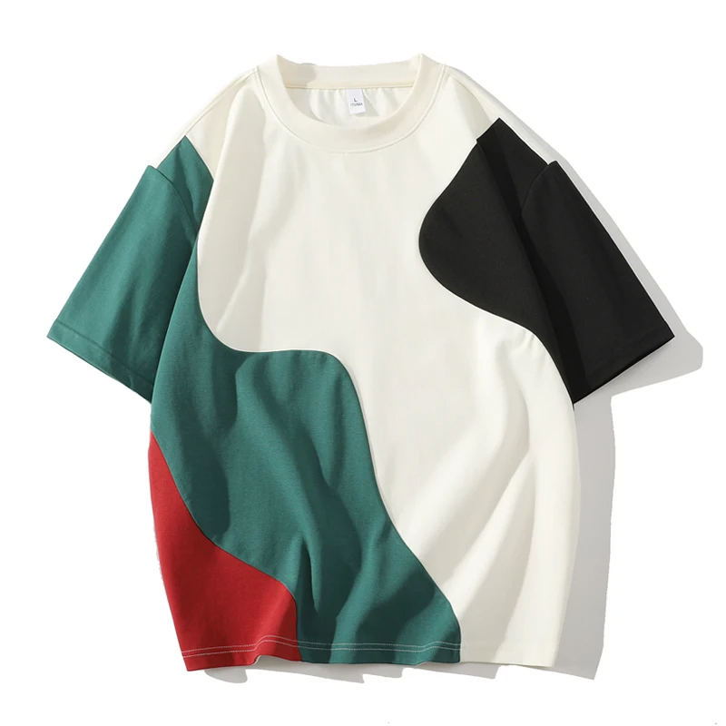 Oversize T-Shirt für Männer in Kontrastfarben für Streetwear und Freizeit 1