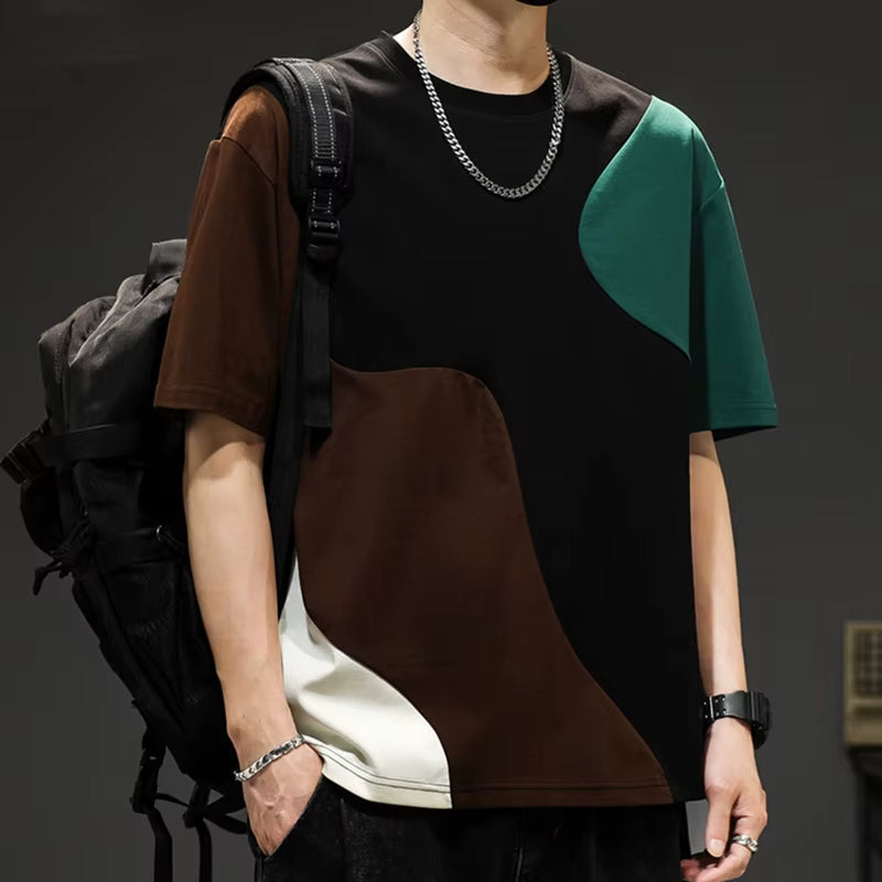 Oversize T-Shirt für Männer in Kontrastfarben für Streetwear und Freizeit 4
