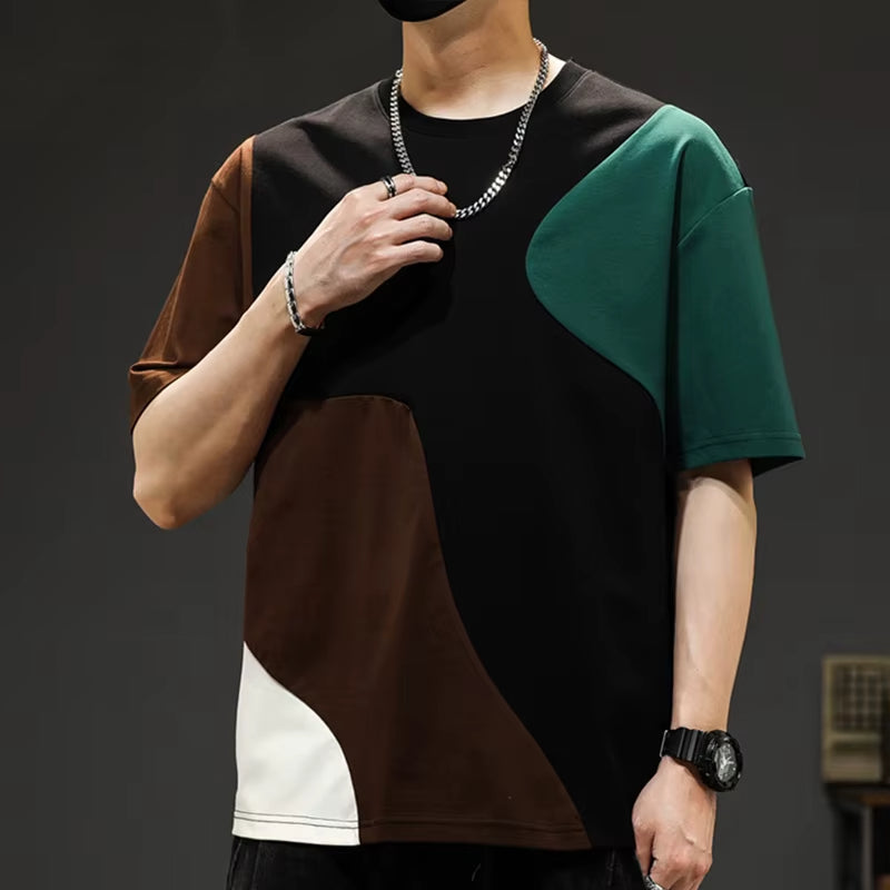 Oversize T-Shirt für Männer in Kontrastfarben für Streetwear und Freizeit 5