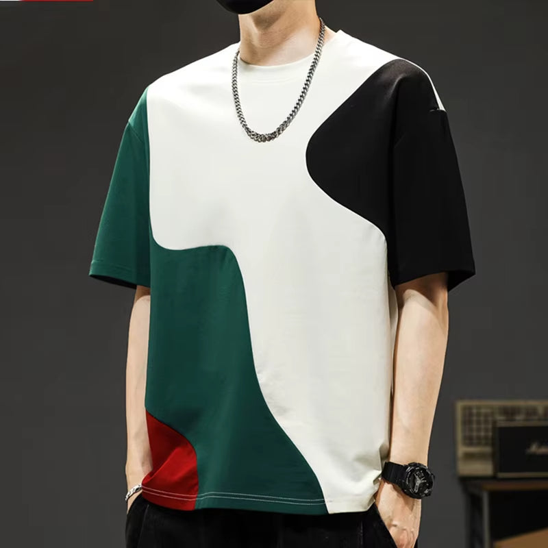 Oversize T-Shirt für Männer in Kontrastfarben für Streetwear und Freizeit 6