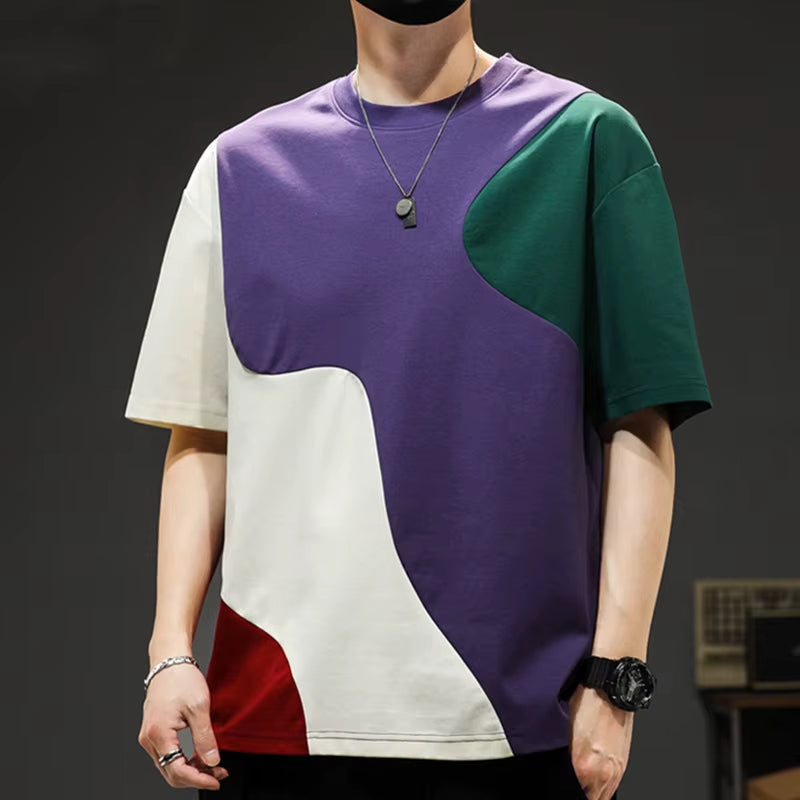 Oversize T-Shirt für Männer in Kontrastfarben für Streetwear und Freizeit 7